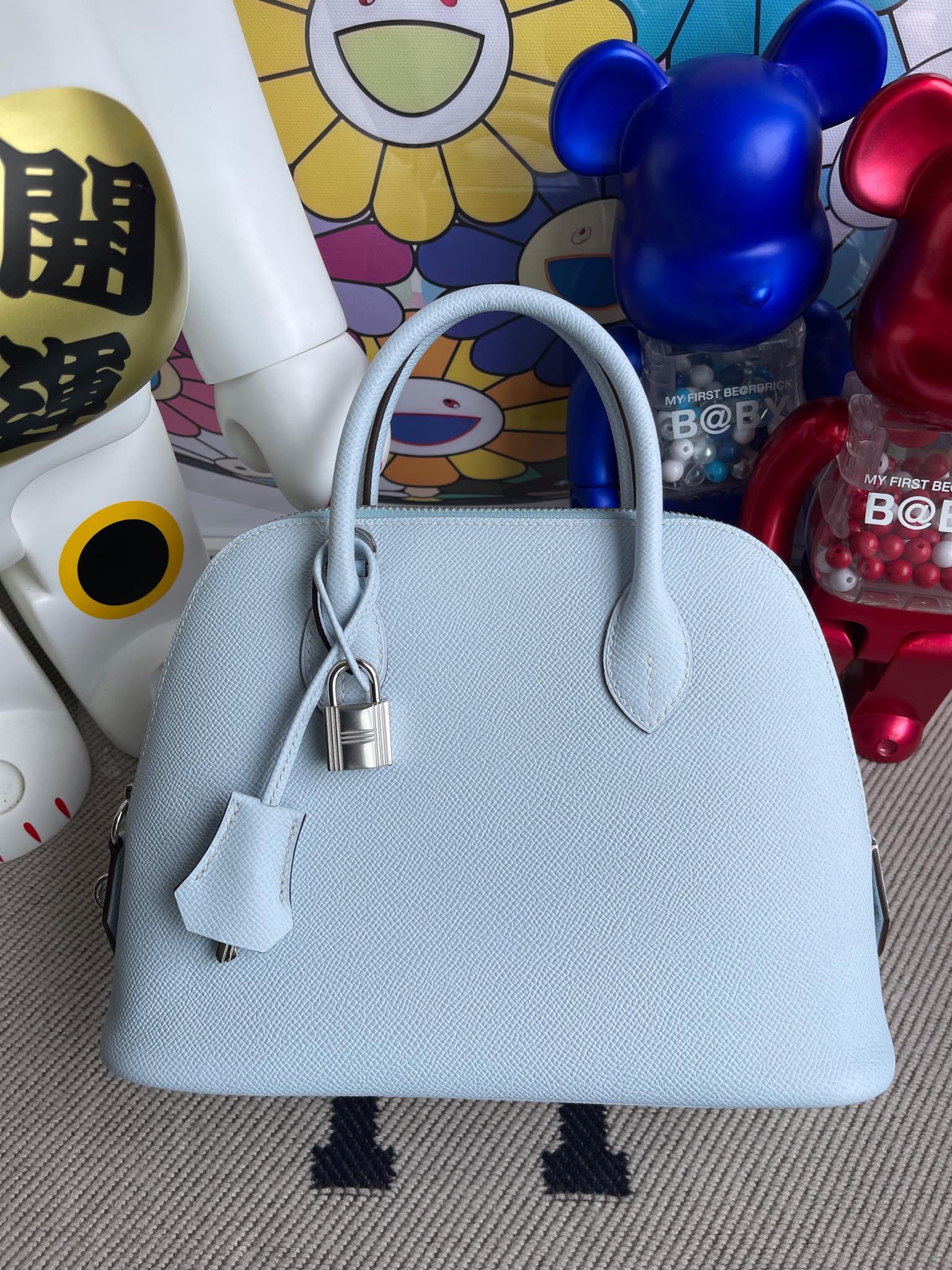 에르메스 볼리드25 포그블루 은장 앱송